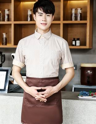 pre-oder** เสื้อพนักงานเสริฟ พนักงานโรงแรม พนักงานรีสอร์ท (สินค้าไม่รวมกางเกง) ***สินค้าไม่สามารถเปลี่ยนสีและรูปแบบได้คะ สีตามภาพ ไซร์ L XL 2XL 3XL 4XL 