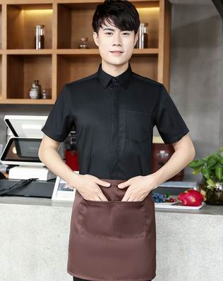 pre-oder** เสื้อพนักงานเสริฟ พนักงานโรงแรม พนักงานรีสอร์ท (สินค้าไม่รวมกางเกง) ***สินค้าไม่สามารถเปลี่ยนสีและรูปแบบได้คะ สีตามภาพ ไซร์ L XL 2XL 3XL 4XL 