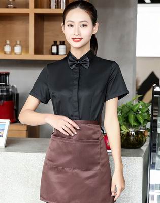 pre-oder** เสื้อพนักงานเสริฟ พนักงานโรงแรม พนักงานรีสอร์ท (สินค้าไม่รวมกางเกง) ***สินค้าไม่สามารถเปลี่ยนสีและรูปแบบได้คะ สีตามภาพ ไซร์ L XL 2XL 3XL 4XL 