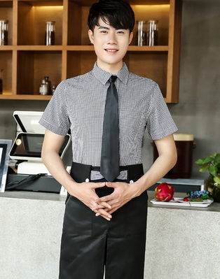 pre-oder** เสื้อพนักงานเสริฟ พนักงานโรงแรม พนักงานรีสอร์ท (สินค้าไม่รวมกางเกง) ***สินค้าไม่สามารถเปลี่ยนสีและรูปแบบได้คะ สีตามภาพ ไซร์ L XL 2XL 3XL 4XL 