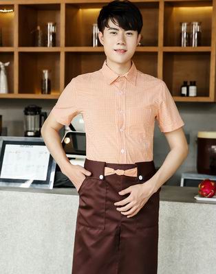 pre-oder** เสื้อพนักงานเสริฟ พนักงานโรงแรม พนักงานรีสอร์ท (สินค้าไม่รวมกางเกง) ***สินค้าไม่สามารถเปลี่ยนสีและรูปแบบได้คะ สีตามภาพ ไซร์ L XL 2XL 3XL 4XL 