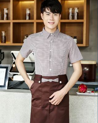 pre-oder** เสื้อพนักงานเสริฟ พนักงานโรงแรม พนักงานรีสอร์ท (สินค้าไม่รวมกางเกง) ***สินค้าไม่สามารถเปลี่ยนสีและรูปแบบได้คะ สีตามภาพ ไซร์ L XL 2XL 3XL 4XL 