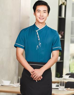 pre-oder** เสื้อพนักงานเสริฟ พนักงานโรงแรม พนักงานรีสอร์ท (สินค้าไม่รวมกางเกง) ***สินค้าไม่สามารถเปลี่ยนสีและรูปแบบได้คะ สีตามภาพ ไซร์ L XL 2XL 3XL 4XL 