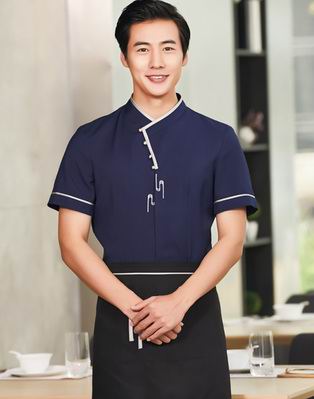 pre-oder** เสื้อพนักงานเสริฟ พนักงานโรงแรม พนักงานรีสอร์ท (สินค้าไม่รวมกางเกง) ***สินค้าไม่สามารถเปลี่ยนสีและรูปแบบได้คะ สีตามภาพ ไซร์ L XL 2XL 3XL 4XL 