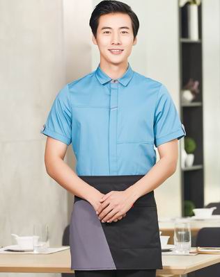 pre-oder** เสื้อพนักงานเสริฟ พนักงานโรงแรม พนักงานรีสอร์ท (สินค้าไม่รวมกางเกง) ***สินค้าไม่สามารถเปลี่ยนสีและรูปแบบได้คะ สีตามภาพ ไซร์ L XL 2XL 3XL 4XL 