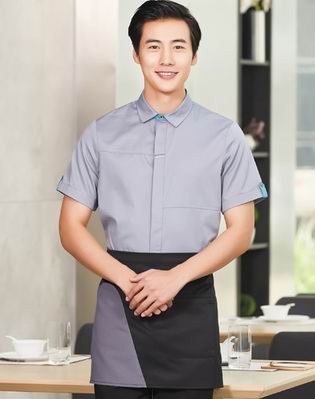 pre-oder** เสื้อพนักงานเสริฟ พนักงานโรงแรม พนักงานรีสอร์ท (สินค้าไม่รวมกางเกง) ***สินค้าไม่สามารถเปลี่ยนสีและรูปแบบได้คะ สีตามภาพ ไซร์ L XL 2XL 3XL 4XL 