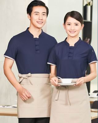 pre-oder** เสื้อพนักงานเสริฟ พนักงานโรงแรม พนักงานรีสอร์ท (สินค้าไม่รวมกางเกง) ***สินค้าไม่สามารถเปลี่ยนสีและรูปแบบได้คะ สีตามภาพ ไซร์ L XL 2XL 3XL 4XL 