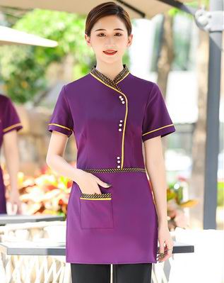 pre-oder** เสื้อพนักงานเสริฟ พนักงานโรงแรม พนักงานรีสอร์ท (สินค้าไม่รวมกางเกง) ***สินค้าไม่สามารถเปลี่ยนสีและรูปแบบได้คะ สีตามภาพ ไซร์ L XL 2XL 3XL 4XL 