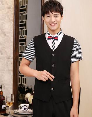 pre-oder** เสื้อพนักงานเสริฟ พนักงานโรงแรม พนักงานรีสอร์ท (สินค้าไม่รวมกางเกง) ***สินค้าไม่สามารถเปลี่ยนสีและรูปแบบได้คะ สีตามภาพ ไซร์ L XL 2XL 3XL 4XL 