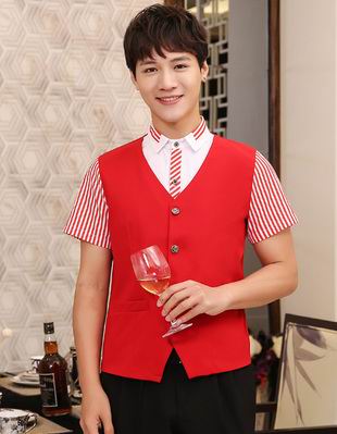 pre-oder** เสื้อพนักงานเสริฟ พนักงานโรงแรม พนักงานรีสอร์ท (สินค้าไม่รวมกางเกง) ***สินค้าไม่สามารถเปลี่ยนสีและรูปแบบได้คะ สีตามภาพ ไซร์ L XL 2XL 3XL 4XL 