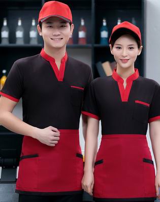 pre-oder** เสื้อพนักงานเสริฟ พนักงานโรงแรม พนักงานรีสอร์ท (สินค้าไม่รวมกางเกง) ***สินค้าไม่สามารถเปลี่ยนสีและรูปแบบได้คะ สีตามภาพ ไซร์ L XL 2XL 3XL 4XL 