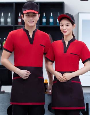 pre-oder** เสื้อพนักงานเสริฟ พนักงานโรงแรม พนักงานรีสอร์ท (สินค้าไม่รวมกางเกง) ***สินค้าไม่สามารถเปลี่ยนสีและรูปแบบได้คะ สีตามภาพ ไซร์ L XL 2XL 3XL 4XL 