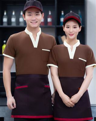 pre-oder** เสื้อพนักงานเสริฟ พนักงานโรงแรม พนักงานรีสอร์ท (สินค้าไม่รวมกางเกง) ***สินค้าไม่สามารถเปลี่ยนสีและรูปแบบได้คะ สีตามภาพ ไซร์ L XL 2XL 3XL 4XL 