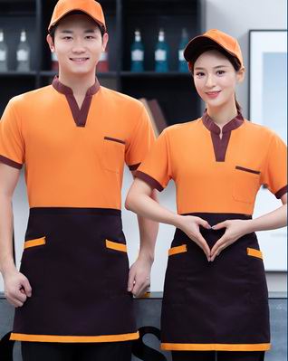 pre-oder** เสื้อพนักงานเสริฟ พนักงานโรงแรม พนักงานรีสอร์ท (สินค้าไม่รวมกางเกง) ***สินค้าไม่สามารถเปลี่ยนสีและรูปแบบได้คะ สีตามภาพ ไซร์ L XL 2XL 3XL 4XL 