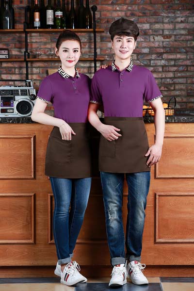 pre-oder** เสื้อพนักงานเสริฟ พนักงานโรงแรม พนักงานรีสอร์ท (สินค้าไม่รวมกางเกง) ***สินค้าไม่สามารถเปลี่ยนสีและรูปแบบได้คะ สีตามภาพ ไซร์ L XL 2XL 3XL 4XL 