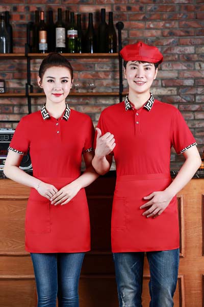 pre-oder** เสื้อพนักงานเสริฟ พนักงานโรงแรม พนักงานรีสอร์ท (สินค้าไม่รวมกางเกง) ***สินค้าไม่สามารถเปลี่ยนสีและรูปแบบได้คะ สีตามภาพ ไซร์ L XL 2XL 3XL 4XL 