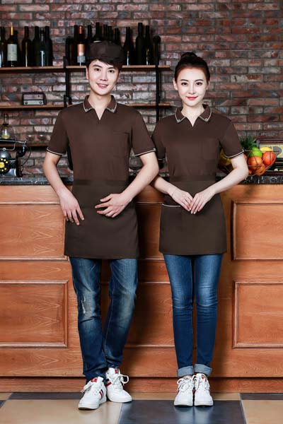 pre-oder** เสื้อพนักงานเสริฟ พนักงานโรงแรม พนักงานรีสอร์ท (สินค้าไม่รวมกางเกง) ***สินค้าไม่สามารถเปลี่ยนสีและรูปแบบได้คะ สีตามภาพ ไซร์ L XL 2XL 3XL 4XL 