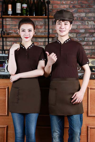 pre-oder** เสื้อพนักงานเสริฟ พนักงานโรงแรม พนักงานรีสอร์ท (สินค้าไม่รวมกางเกง) ***สินค้าไม่สามารถเปลี่ยนสีและรูปแบบได้คะ สีตามภาพ ไซร์ L XL 2XL 3XL 4XL 