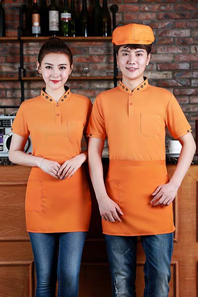 pre-oder** เสื้อพนักงานเสริฟ พนักงานโรงแรม พนักงานรีสอร์ท (สินค้าไม่รวมกางเกง) ***สินค้าไม่สามารถเปลี่ยนสีและรูปแบบได้คะ สีตามภาพ ไซร์ L XL 2XL 3XL 4XL 