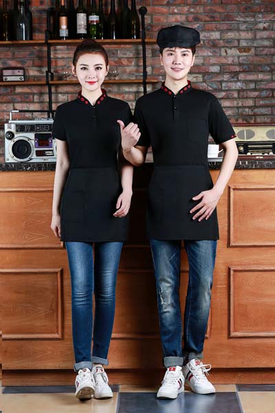 pre-oder** เสื้อพนักงานเสริฟ พนักงานโรงแรม พนักงานรีสอร์ท (สินค้าไม่รวมกางเกง) ***สินค้าไม่สามารถเปลี่ยนสีและรูปแบบได้คะ สีตามภาพ ไซร์ L XL 2XL 3XL 4XL 