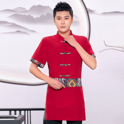 pre-oder** เสื้อพนักงานเสริฟ พนักงานโรงแรม พนักงานรีสอร์ท (สินค้าไม่รวมกางเกง) ***สินค้าไม่สามารถเปลี่ยนสีและรูปแบบได้คะ สีตามภาพ ไซร์ L XL 2XL 3XL 4XL 