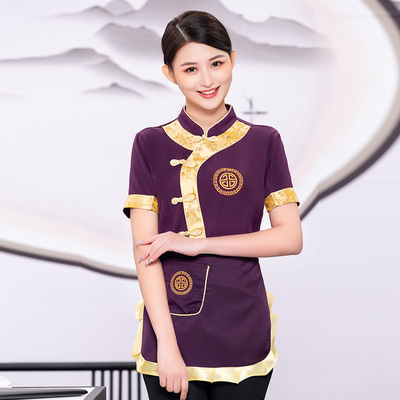 pre-oder** เสื้อพนักงานเสริฟ พนักงานโรงแรม พนักงานรีสอร์ท (สินค้าไม่รวมกางเกง) ***สินค้าไม่สามารถเปลี่ยนสีและรูปแบบได้คะ สีตามภาพ ไซร์ L XL 2XL 3XL 4XL 