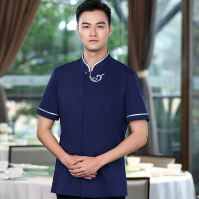 pre-oder** เสื้อพนักงานเสริฟ พนักงานโรงแรม พนักงานรีสอร์ท (สินค้าไม่รวมกางเกง) ***สินค้าไม่สามารถเปลี่ยนสีและรูปแบบได้คะ สีตามภาพ ไซร์ L XL 2XL 3XL 4XL 