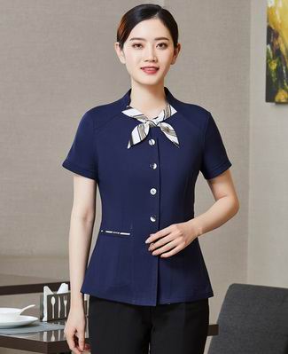 pre-oder** เสื้อพนักงานเสริฟ พนักงานโรงแรม พนักงานรีสอร์ท (สินค้าไม่รวมกางเกง) ***สินค้าไม่สามารถเปลี่ยนสีและรูปแบบได้คะ สีตามภาพ ไซร์ L XL 2XL 3XL 4XL 