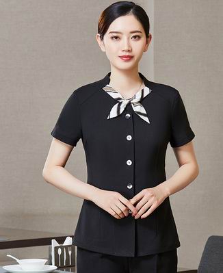pre-oder** เสื้อพนักงานเสริฟ พนักงานโรงแรม พนักงานรีสอร์ท (สินค้าไม่รวมกางเกง) ***สินค้าไม่สามารถเปลี่ยนสีและรูปแบบได้คะ สีตามภาพ ไซร์ L XL 2XL 3XL 4XL 