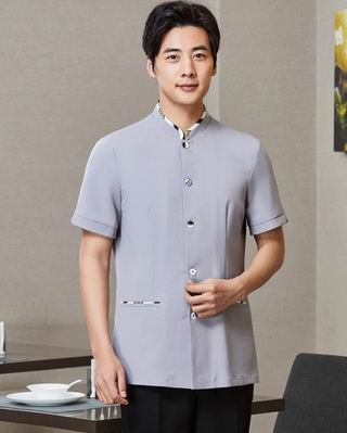pre-oder** เสื้อพนักงานเสริฟ พนักงานโรงแรม พนักงานรีสอร์ท (สินค้าไม่รวมกางเกง) ***สินค้าไม่สามารถเปลี่ยนสีและรูปแบบได้คะ สีตามภาพ ไซร์ L XL 2XL 3XL 4XL 