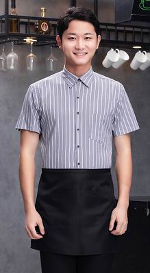 pre-oder** เสื้อพนักงานเสริฟ พนักงานโรงแรม พนักงานรีสอร์ท (สินค้าไม่รวมกางเกง) ***สินค้าไม่สามารถเปลี่ยนสีและรูปแบบได้คะ สีตามภาพ ไซร์ L XL 2XL 3XL 4XL 