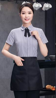 pre-oder** เสื้อพนักงานเสริฟ พนักงานโรงแรม พนักงานรีสอร์ท (สินค้าไม่รวมกางเกง) ***สินค้าไม่สามารถเปลี่ยนสีและรูปแบบได้คะ สีตามภาพ ไซร์ L XL 2XL 3XL 4XL 