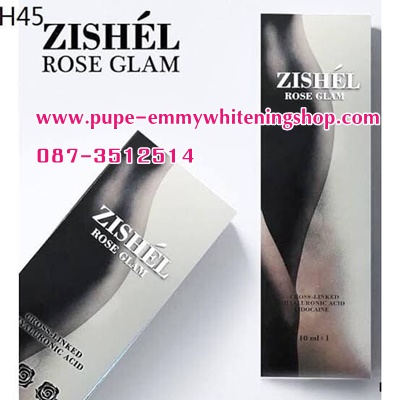 Zishel Rose Glam (เติมส่วนต่างๆของร่างกาย)ขนาด 10 ซีซี เหมาะสำหรับ ร่องแก้ม ขมับ คาง เติมแก้มให้อิ่ม จมูกเติมได้เล็กน้อย แม้กระทั่งร่างกายสามารถอยู่ได้ 12- 16 เดือน ขึ้นอยู่กับแต่ละบุคคล