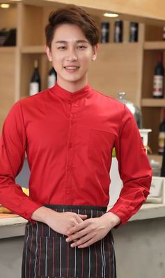 pre-oder** เสื้อพนักงานเสริฟ พนักงานโรงแรม พนักงานรีสอร์ท (สินค้าไม่รวมกางเกง) ***สินค้าไม่สามารถเปลี่ยนสีและรูปแบบได้คะ สีตามภาพ ไซร์ L XL 2XL 3XL 4XL 