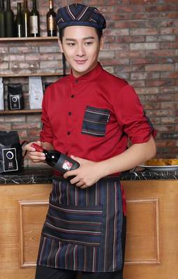 pre-oder** เสื้อพนักงานเสริฟ พนักงานโรงแรม พนักงานรีสอร์ท (สินค้าไม่รวมกางเกง) ***สินค้าไม่สามารถเปลี่ยนสีและรูปแบบได้คะ สีตามภาพ ไซร์ L XL 2XL 3XL 4XL 