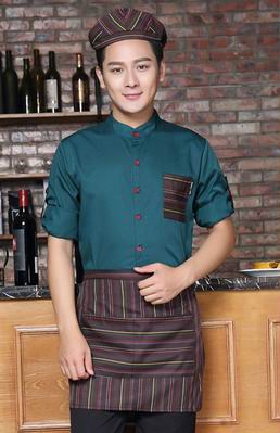 pre-oder** เสื้อพนักงานเสริฟ พนักงานโรงแรม พนักงานรีสอร์ท (สินค้าไม่รวมกางเกง) ***สินค้าไม่สามารถเปลี่ยนสีและรูปแบบได้คะ สีตามภาพ ไซร์ L XL 2XL 3XL 4XL 