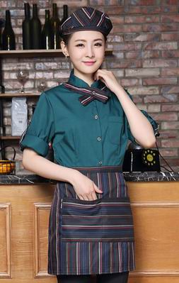 pre-oder** เสื้อพนักงานเสริฟ พนักงานโรงแรม พนักงานรีสอร์ท (สินค้าไม่รวมกางเกง) ***สินค้าไม่สามารถเปลี่ยนสีและรูปแบบได้คะ สีตามภาพ ไซร์ L XL 2XL 3XL 4XL 