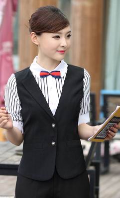 pre-oder** เสื้อพนักงานเสริฟ พนักงานโรงแรม พนักงานรีสอร์ท (สินค้าไม่รวมกางเกง) ***สินค้าไม่สามารถเปลี่ยนสีและรูปแบบได้คะ สีตามภาพ ไซร์ L XL 2XL 3XL 4XL 