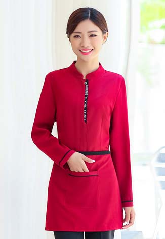 pre-oder** เสื้อพนักงานเสริฟ พนักงานโรงแรม พนักงานรีสอร์ท (สินค้าไม่รวมกางเกง) ***สินค้าไม่สามารถเปลี่ยนสีและรูปแบบได้คะ สีตามภาพ ไซร์ L XL 2XL 3XL 4XL 