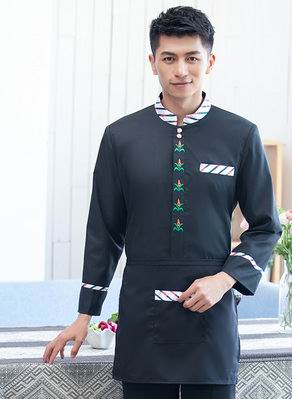 pre-oder** เสื้อพนักงานเสริฟ พนักงานโรงแรม พนักงานรีสอร์ท (สินค้าไม่รวมกางเกง) ***สินค้าไม่สามารถเปลี่ยนสีและรูปแบบได้คะ สีตามภาพ ไซร์ L XL 2XL 3XL 4XL 