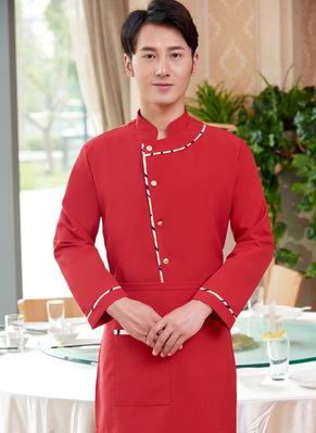 pre-oder** เสื้อพนักงานเสริฟ พนักงานโรงแรม พนักงานรีสอร์ท (สินค้าไม่รวมกางเกง) ***สินค้าไม่สามารถเปลี่ยนสีและรูปแบบได้คะ สีตามภาพ ไซร์ L XL 2XL 3XL 4XL 