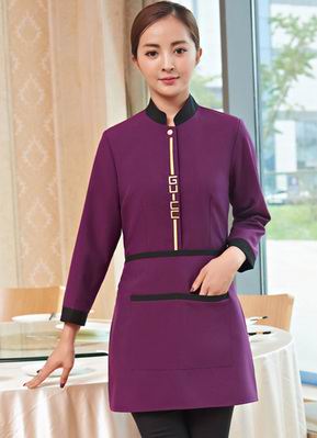 pre-oder** เสื้อพนักงานเสริฟ พนักงานโรงแรม พนักงานรีสอร์ท (สินค้าไม่รวมกางเกง) ***สินค้าไม่สามารถเปลี่ยนสีและรูปแบบได้คะ สีตามภาพ ไซร์ L XL 2XL 3XL 4XL 