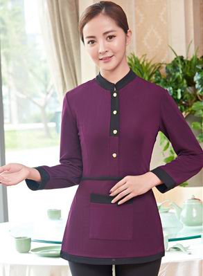 pre-oder** เสื้อพนักงานเสริฟ พนักงานโรงแรม พนักงานรีสอร์ท (สินค้าไม่รวมกางเกง) ***สินค้าไม่สามารถเปลี่ยนสีและรูปแบบได้คะ สีตามภาพ ไซร์ L XL 2XL 3XL 4XL 