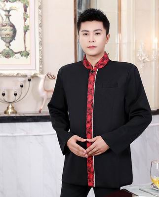 pre-oder** เสื้อพนักงานเสริฟ พนักงานโรงแรม พนักงานรีสอร์ท (สินค้าไม่รวมกางเกง) ***สินค้าไม่สามารถเปลี่ยนสีและรูปแบบได้คะ สีตามภาพ ไซร์ L XL 2XL 3XL 4XL 