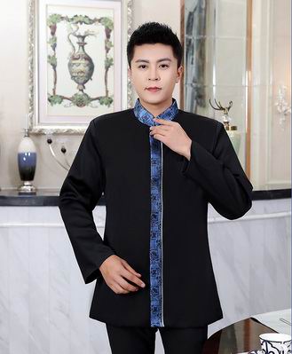 pre-oder** เสื้อพนักงานเสริฟ พนักงานโรงแรม พนักงานรีสอร์ท (สินค้าไม่รวมกางเกง) ***สินค้าไม่สามารถเปลี่ยนสีและรูปแบบได้คะ สีตามภาพ ไซร์ L XL 2XL 3XL 4XL 