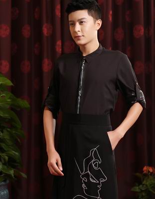 pre-oder** เสื้อพนักงานเสริฟ พนักงานโรงแรม พนักงานรีสอร์ท (สินค้าไม่รวมกางเกง) ***สินค้าไม่สามารถเปลี่ยนสีและรูปแบบได้คะ สีตามภาพ ไซร์ L XL 2XL 3XL 4XL 