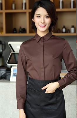 pre-oder** เสื้อพนักงานเสริฟ พนักงานโรงแรม พนักงานรีสอร์ท (สินค้าไม่รวมกางเกง) ***สินค้าไม่สามารถเปลี่ยนสีและรูปแบบได้คะ สีตามภาพ ไซร์ L XL 2XL 3XL 4XL 