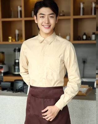 pre-oder** เสื้อพนักงานเสริฟ พนักงานโรงแรม พนักงานรีสอร์ท (สินค้าไม่รวมกางเกง) ***สินค้าไม่สามารถเปลี่ยนสีและรูปแบบได้คะ สีตามภาพ ไซร์ L XL 2XL 3XL 4XL 