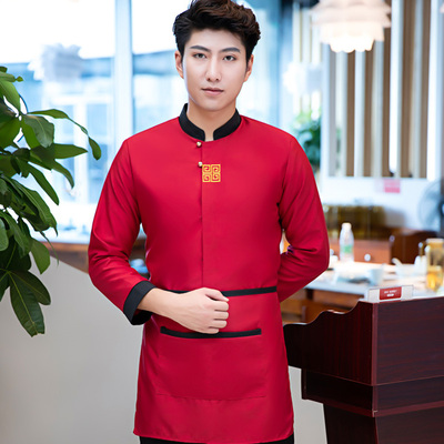 pre-oder** เสื้อพนักงานเสริฟ พนักงานโรงแรม พนักงานรีสอร์ท (สินค้าไม่รวมกางเกง) ***สินค้าไม่สามารถเปลี่ยนสีและรูปแบบได้คะ สีตามภาพ ไซร์ L XL 2XL 3XL 4XL 