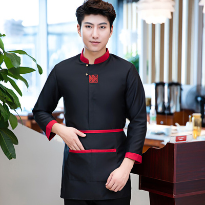 pre-oder** เสื้อพนักงานเสริฟ พนักงานโรงแรม พนักงานรีสอร์ท (สินค้าไม่รวมกางเกง) ***สินค้าไม่สามารถเปลี่ยนสีและรูปแบบได้คะ สีตามภาพ ไซร์ L XL 2XL 3XL 4XL 